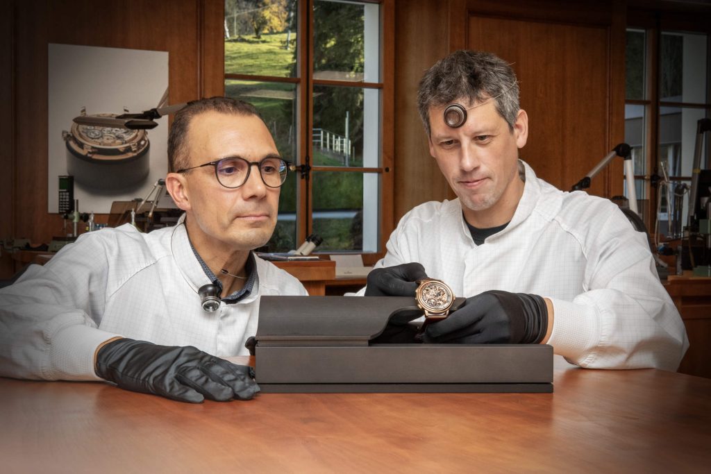 Eight Years, 21 Patents, Two Songs: Blancpain's Grande Double Sonnerie Is a Watchmaking First. Two watchmakers, Romain and Yoann, build every single piece by hand.