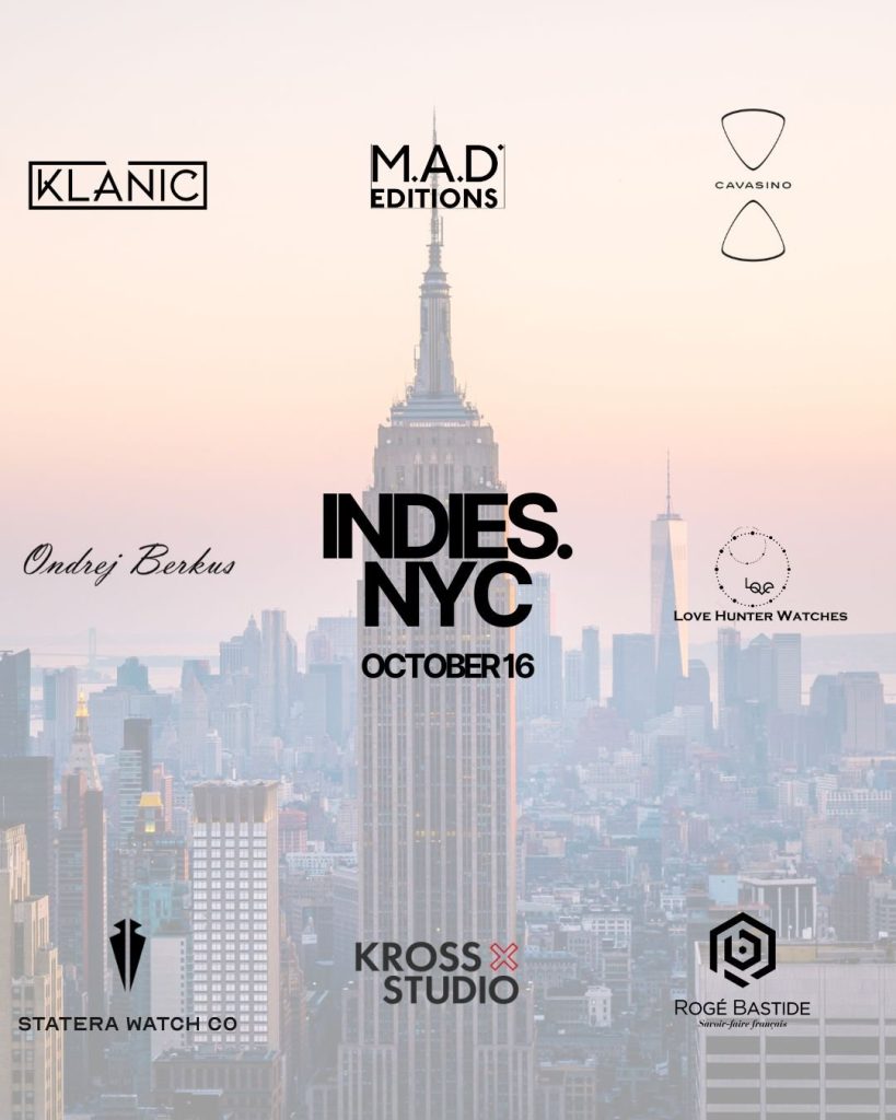 Indies.NYC: The Watchmaking Soiree Returns to New York