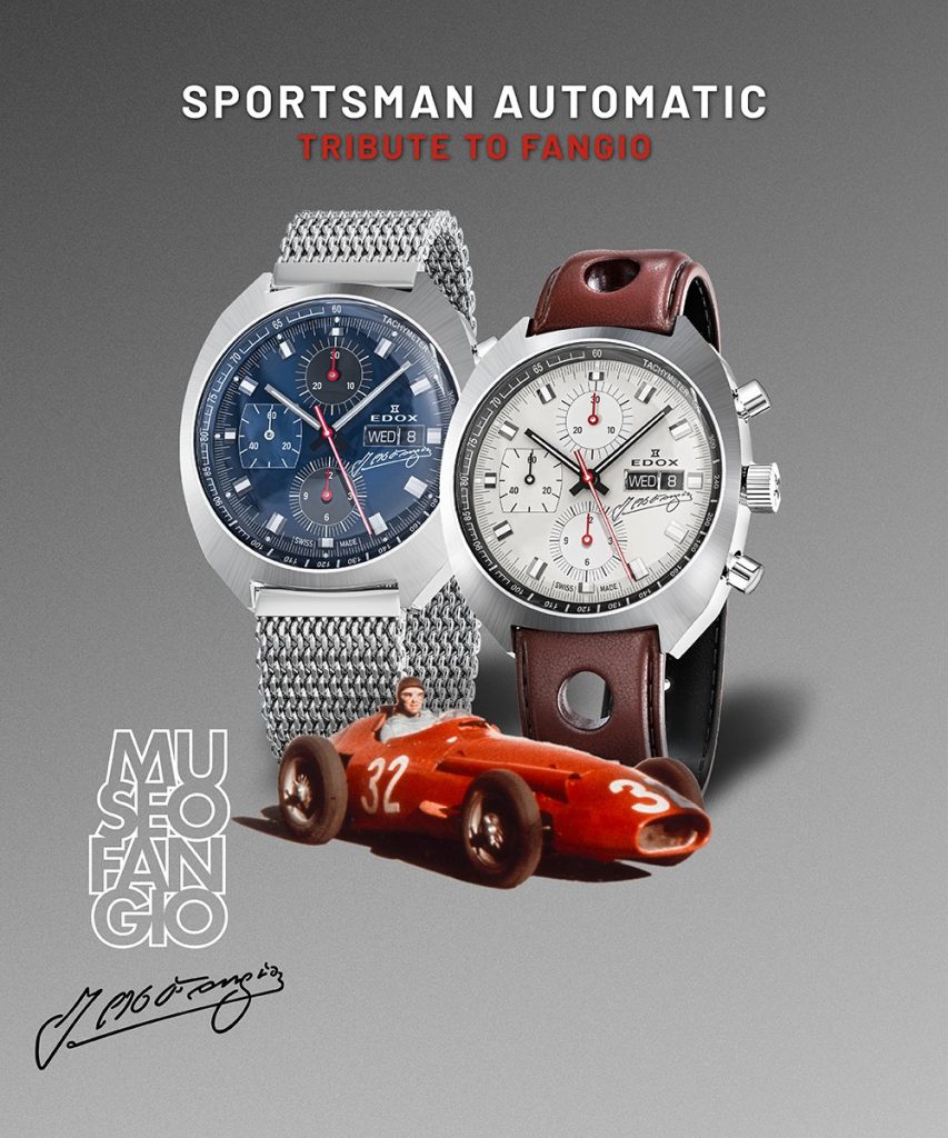 Edox Honors Racing Legend Juan Manuel Fangio with Limited Edition Sportsman Chronograph