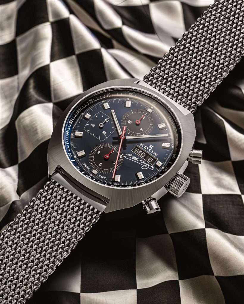 Edox Honors Racing Legend Juan Manuel Fangio with Limited Edition Sportsman Chronograph