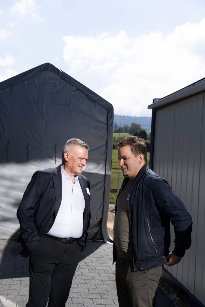 ID Genève Unveils World’s First Watches Crafted From Solar-Melted Steel.Raphael Broyes (Panatere on the left) & Nicolas Freudiger (ID Genève)