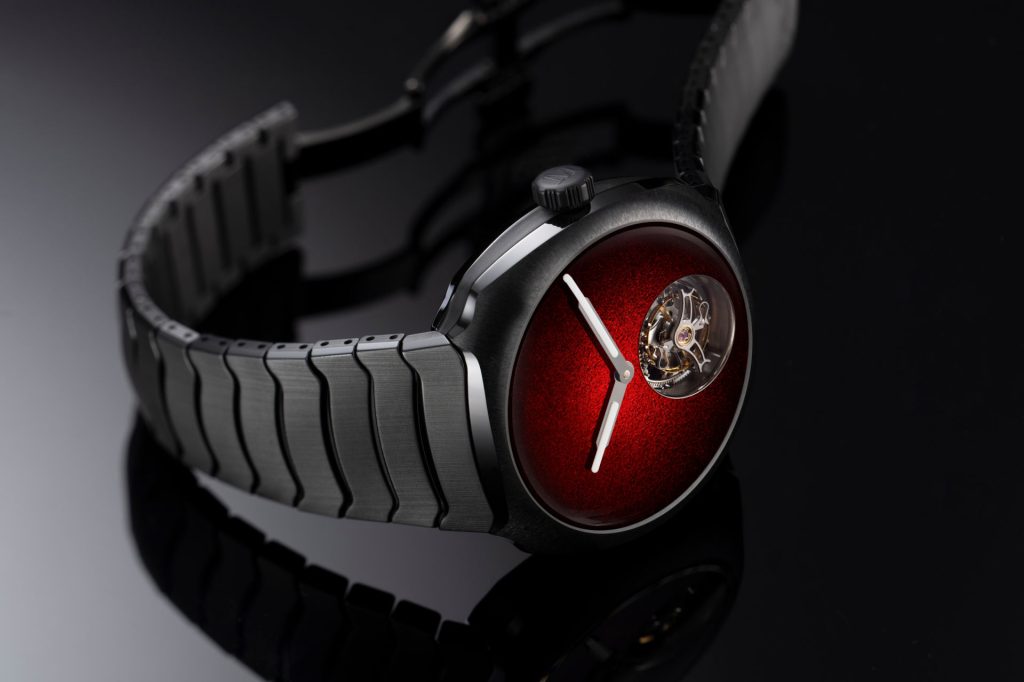 H. Moser Streamliner Tourbillon Concept Ceramic – red fire in a cool shell