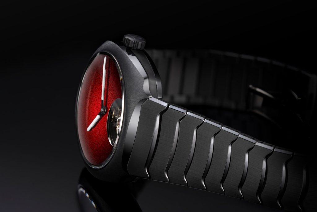 H. Moser Streamliner Tourbillon Concept Ceramic – red fire in a cool shell