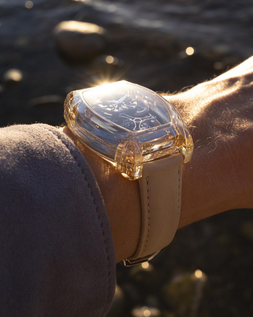 ArtyA Purity Moissanite Curvy Tourbillon - Starlight in a Curved Case