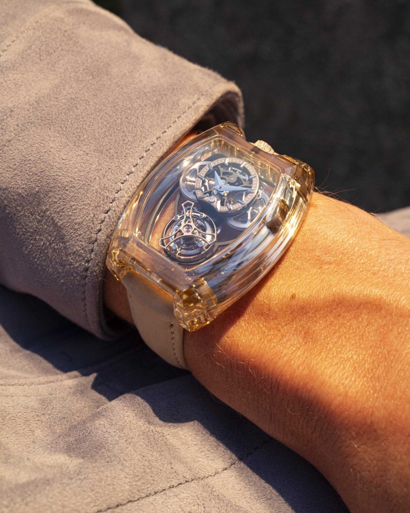 ArtyA Purity Moissanite Curvy Tourbillon - Starlight in a Curved Case