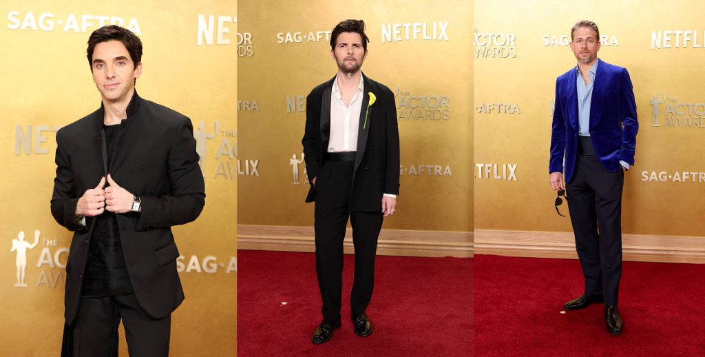 Reverso on the red carpet - Jaeger-LeCoultre at the 32nd SAG Awards. Paul Downs, Adam Scott, Charlie Hunnam