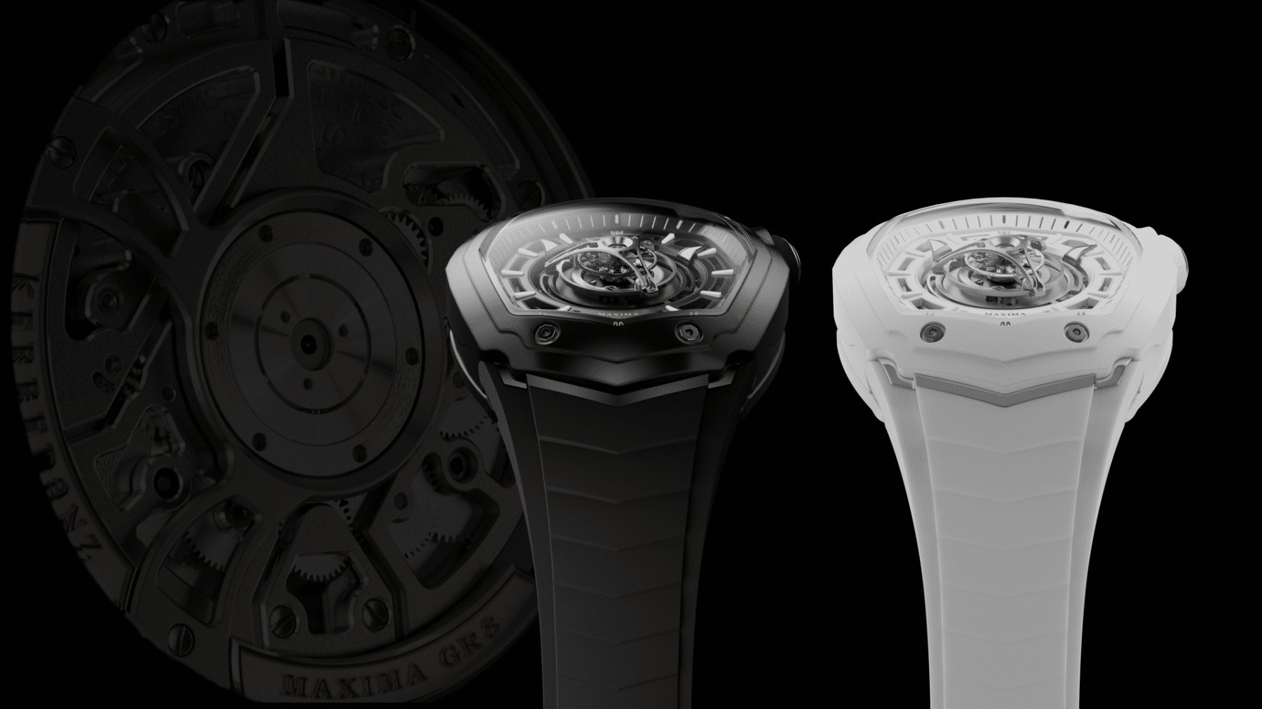 Kerbedanz Maxima GR8 39mm in Black and White Ceramic