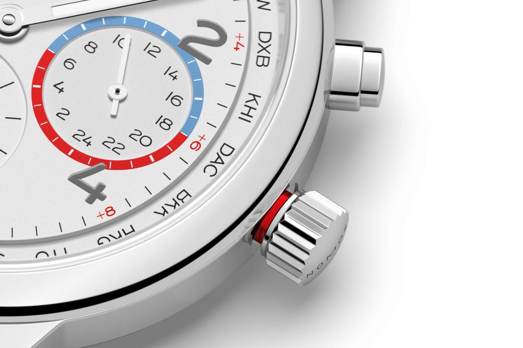 NOMOS Club Sport neomatik Worldtimer - classic white, quietly sharper
