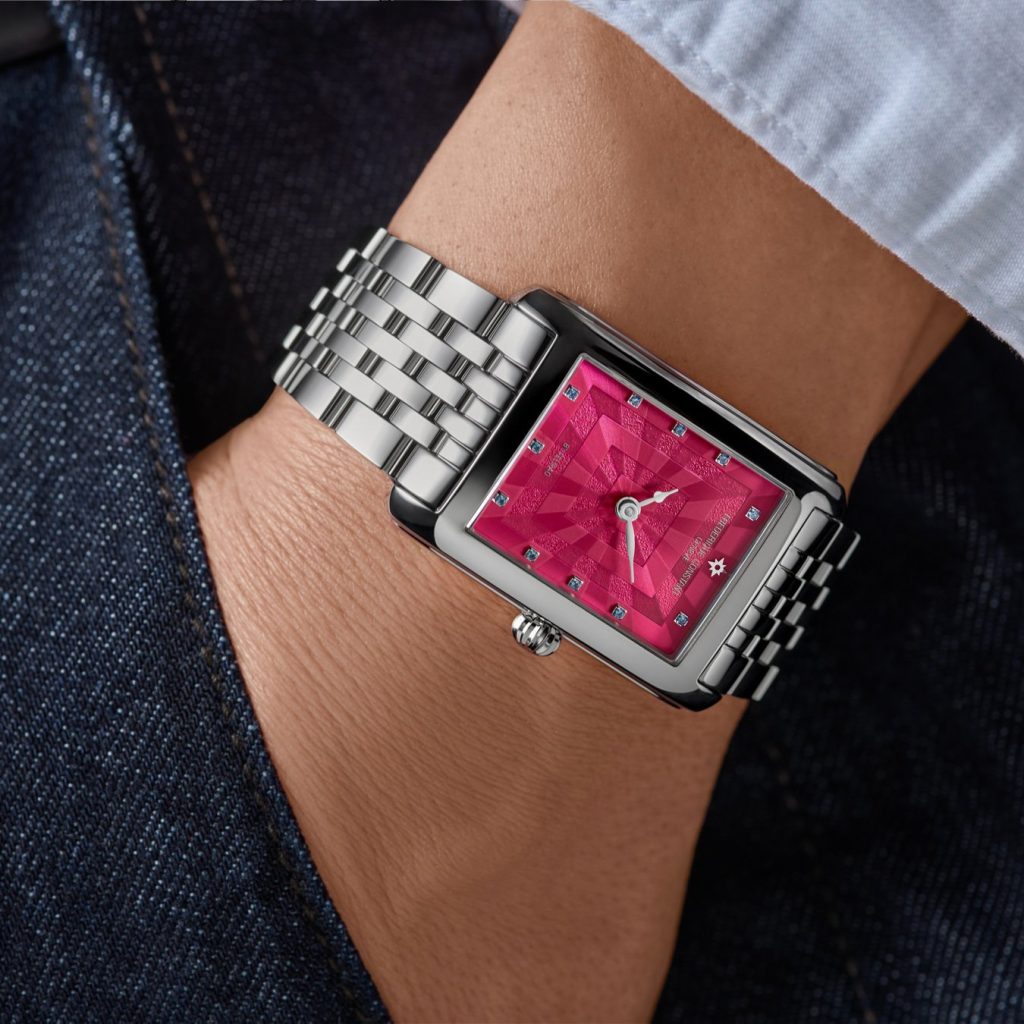 Frederique Constant Classics Carrée Blush Edition x Felipao – a precise square in vivid pink