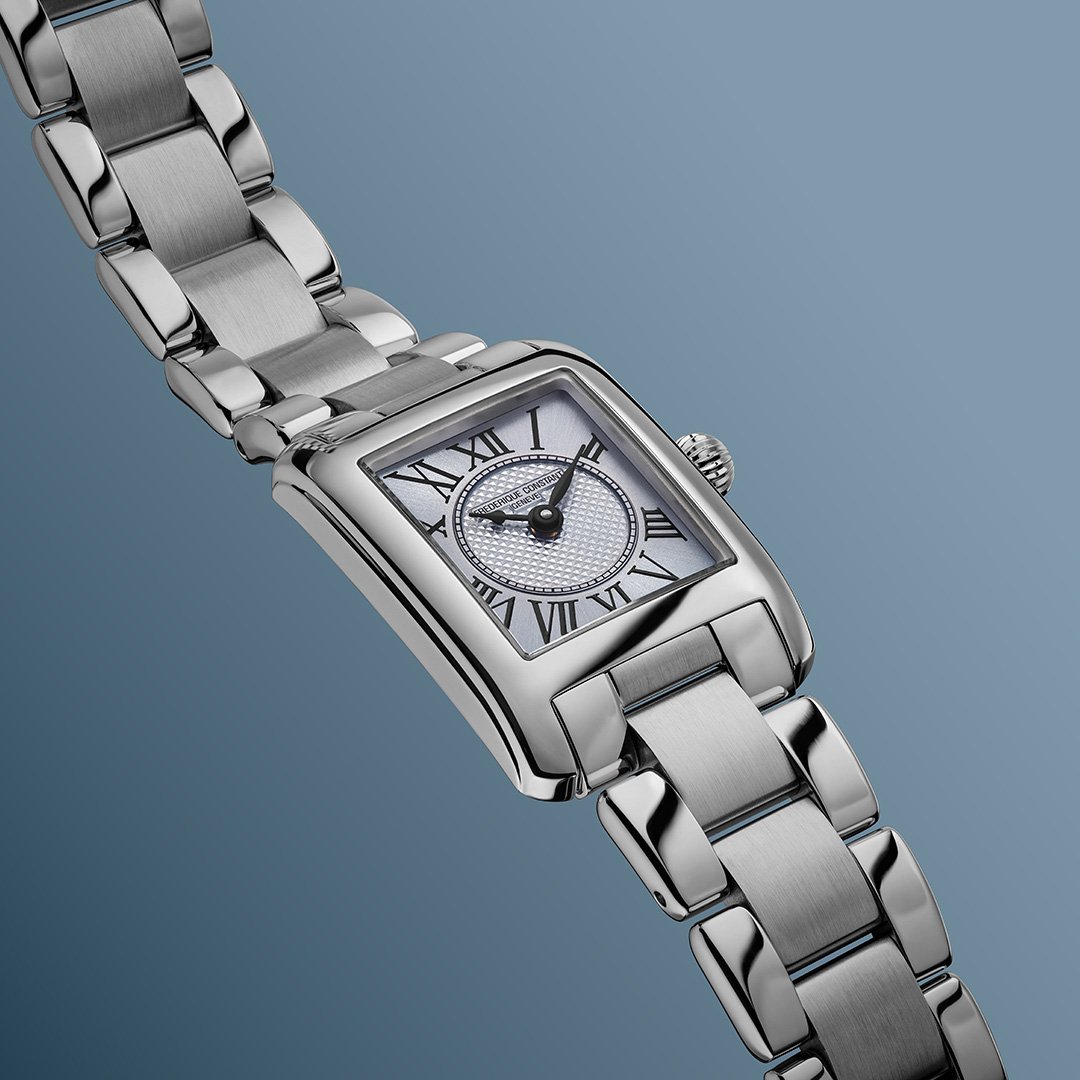 Frederique Constant Classics Carrée Ladies – a sky-tinted rectangle