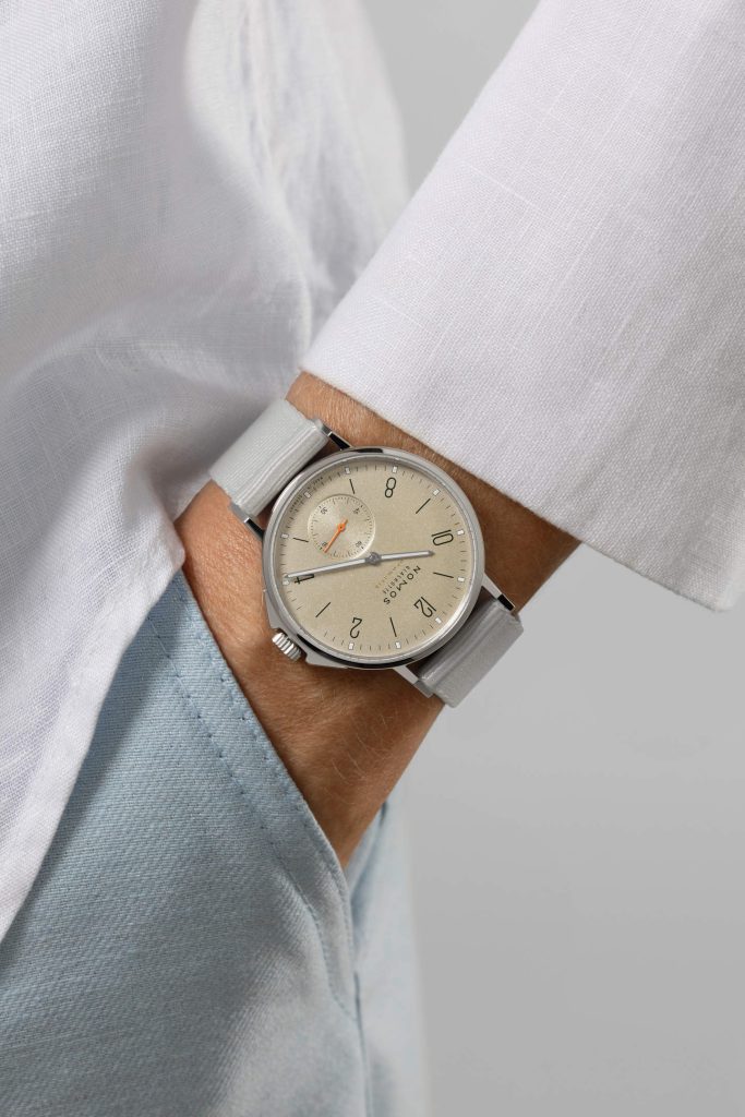 NOMOS Ahoi neomatik Sky and Sand - summer hues, serious watchmaking