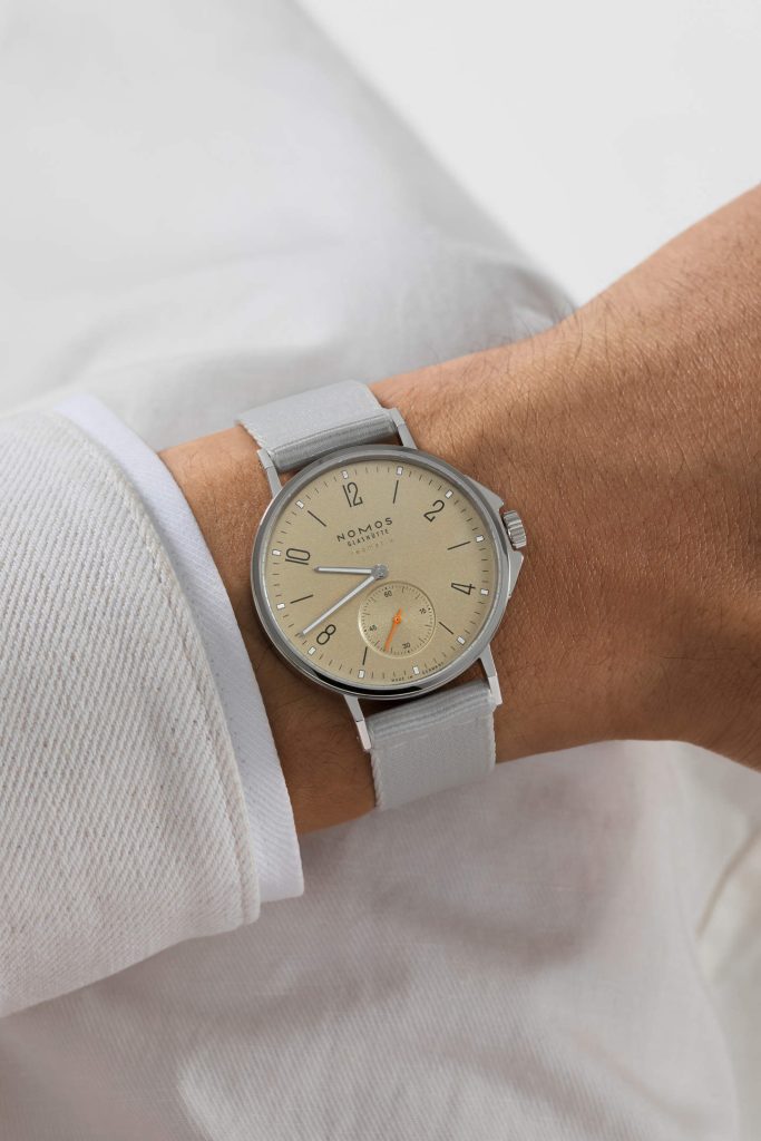 NOMOS Ahoi neomatik Sky and Sand - summer hues, serious watchmaking