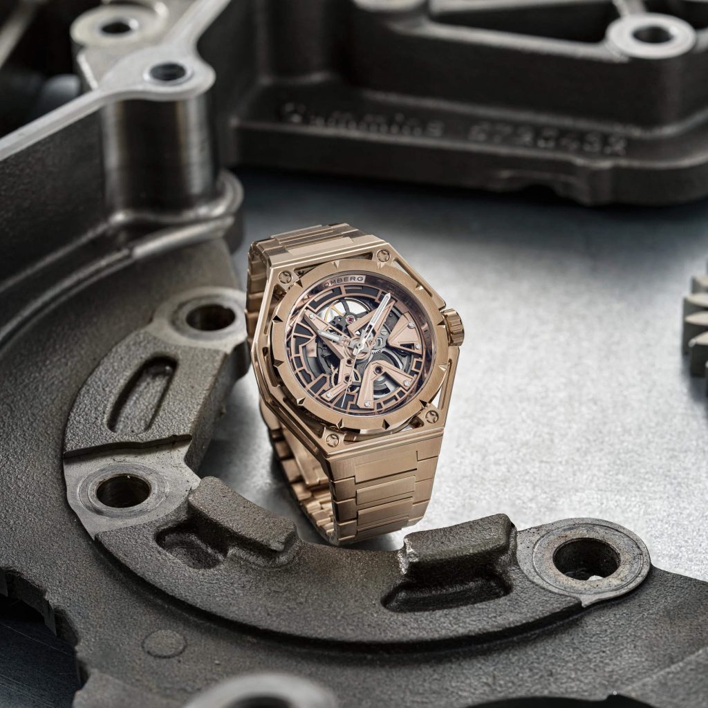 Bomberg Edge Tech - exposed engineering in a hexagon case