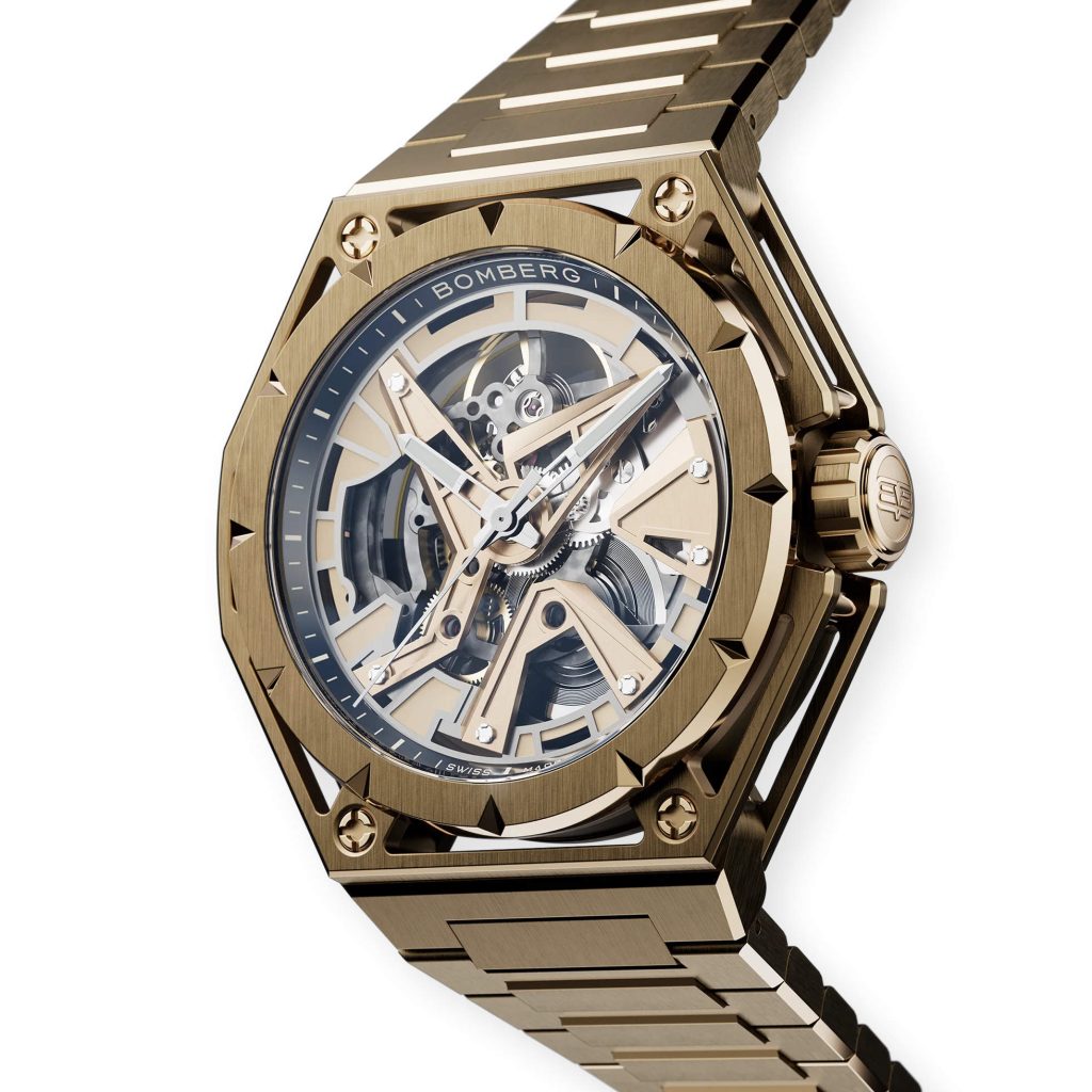 Bomberg Edge Tech - exposed engineering in a hexagon case