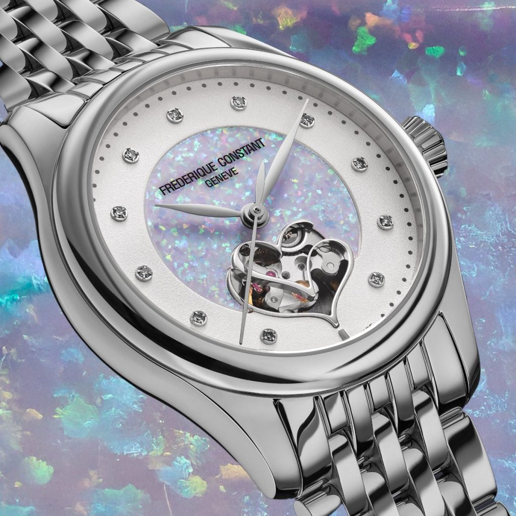 Frederique Constant Double Heart Beat in Aventurine, Opal and Malachite