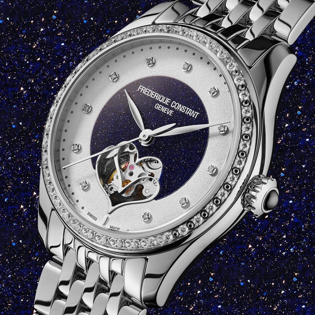Frederique Constant Double Heart Beat in Aventurine, Opal and Malachite