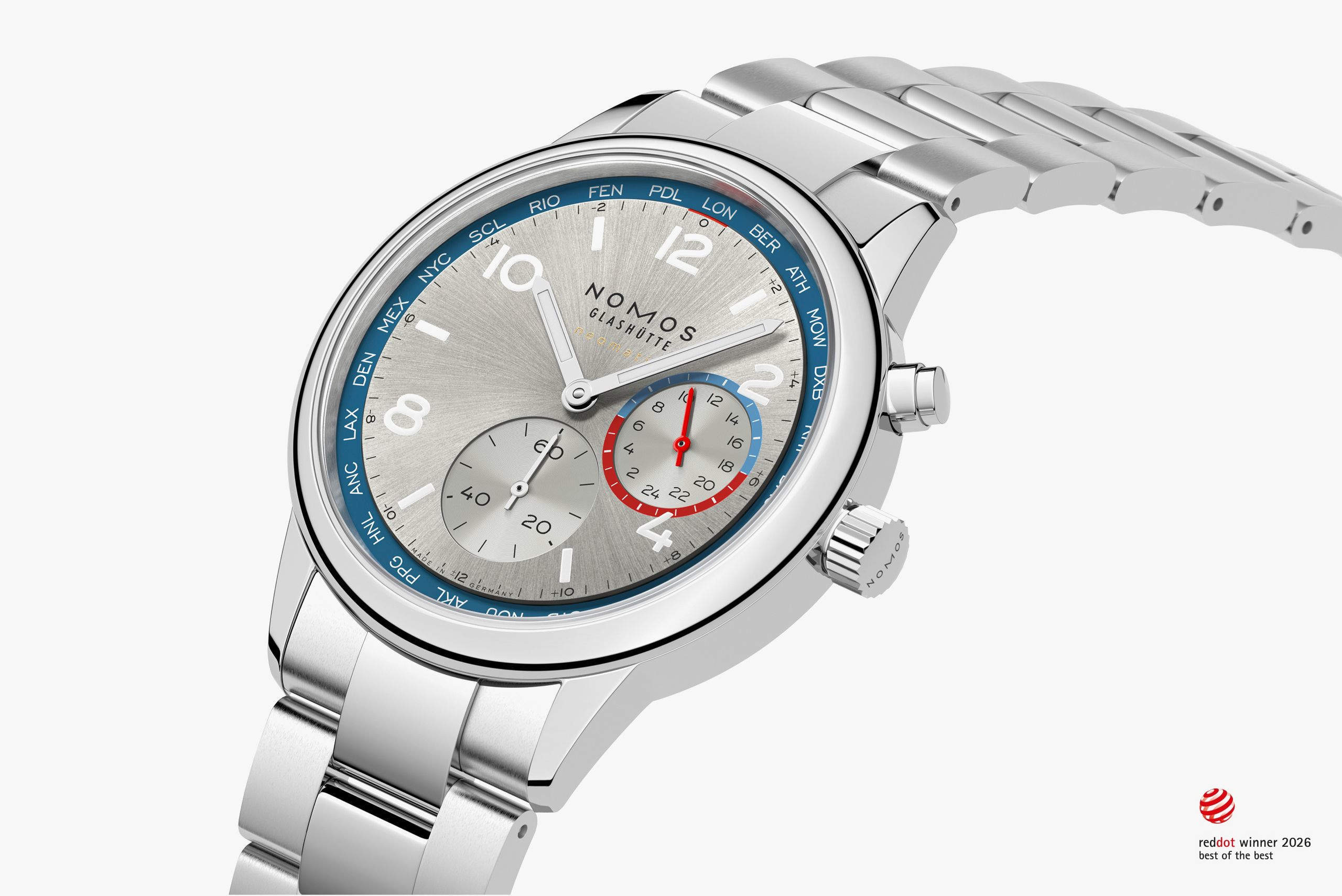NOMOS Club Sport neomatik Worldtimer wins Red Dot Best of the Best