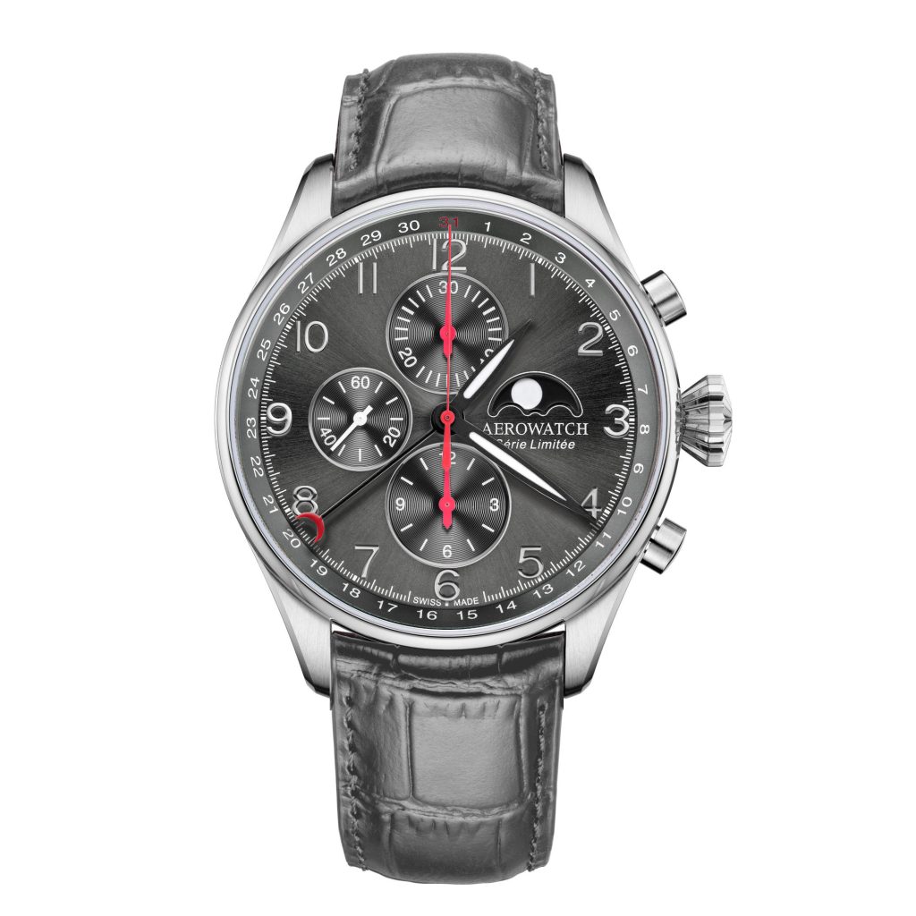 Aerowatch Les Grandes Classiques Chrono Moon Phase - a 199-piece valentine to the Valjoux