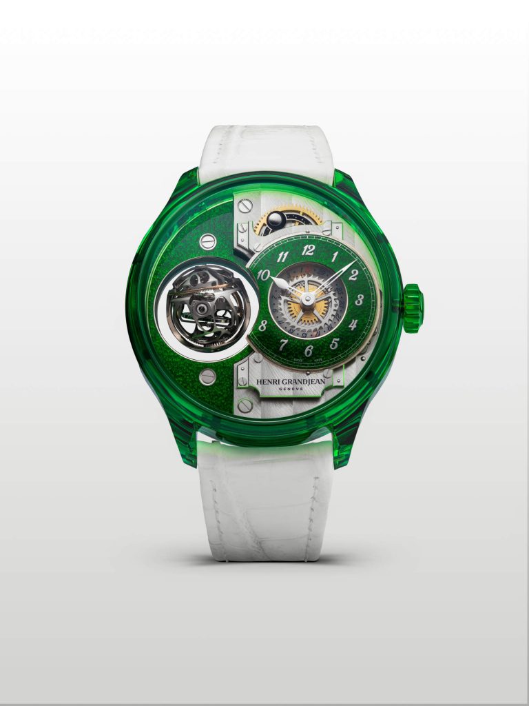 Henri Grandjean & Cie’s Magician Atrivm Green and Red - enamel meets sapphire at Geneva Watch Days 2026