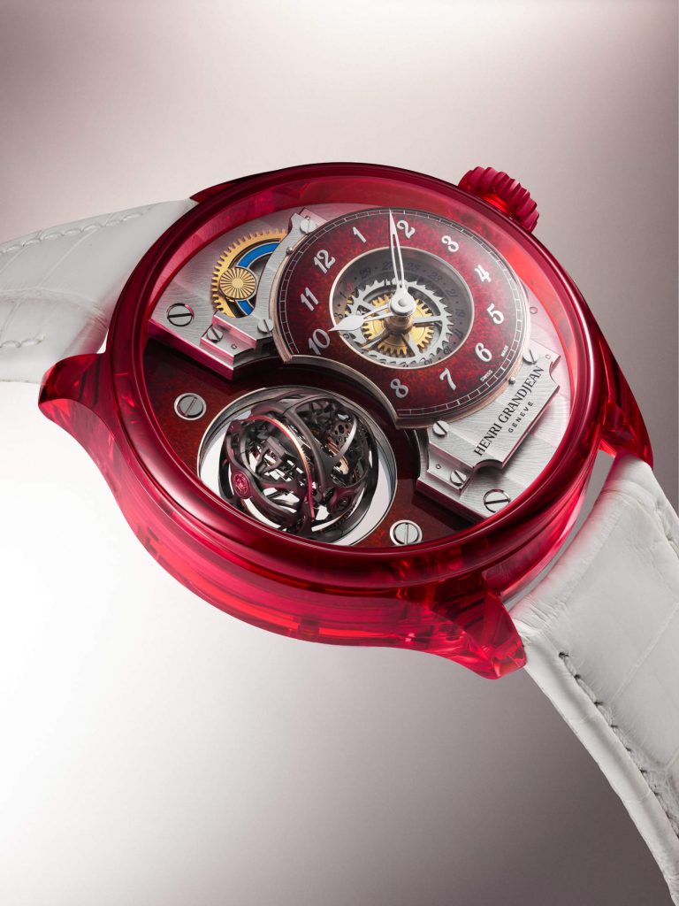 Henri Grandjean & Cie’s Magician Atrivm Green and Red - enamel meets sapphire at Geneva Watch Days 2026