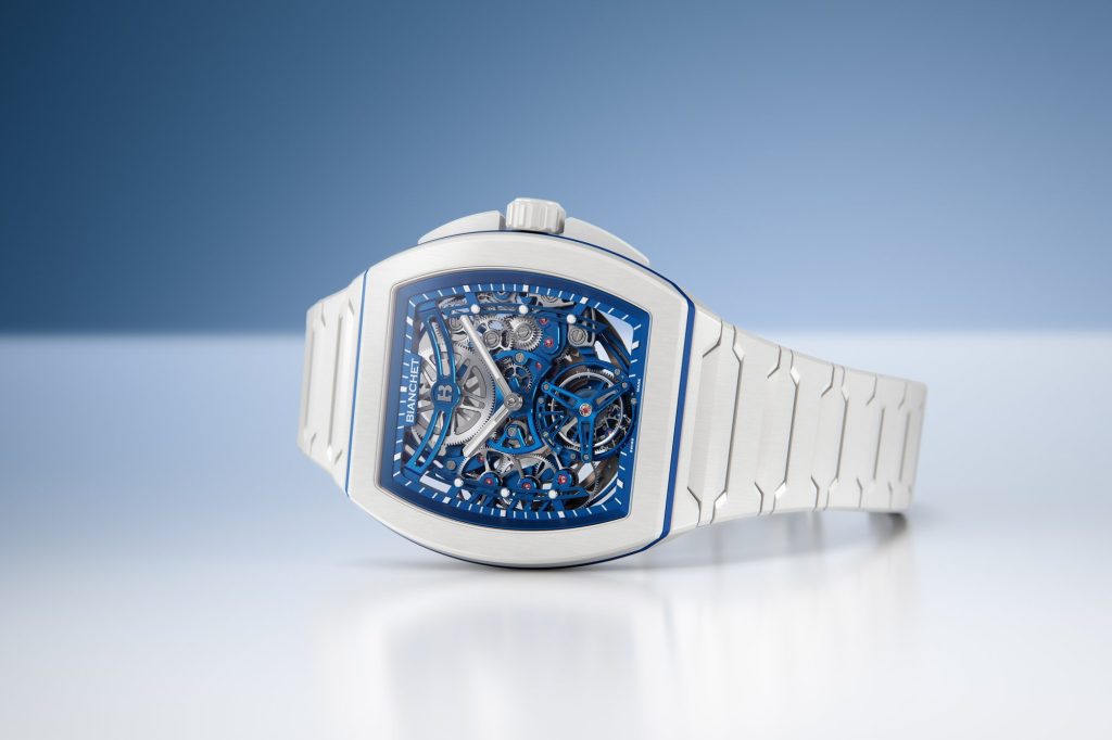 Bianchet UltraFino Tonneau in Ceramic: Blue Depth, White Light