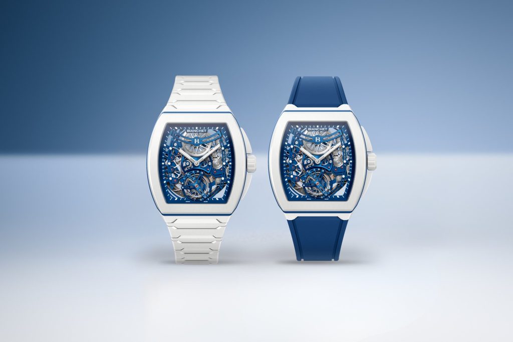 Bianchet UltraFino Tonneau in Ceramic: Blue Depth, White Light