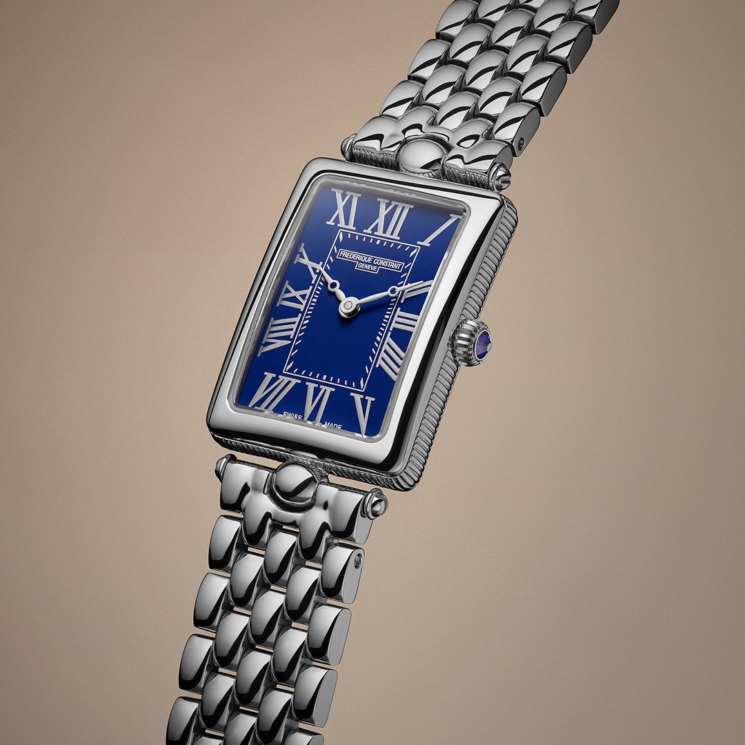 Frederique Constant Classics Art Deco Carree – retro geometry in blue