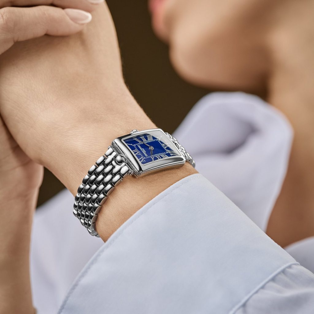 Frederique Constant Classics Art Deco Carree – retro geometry in blue
