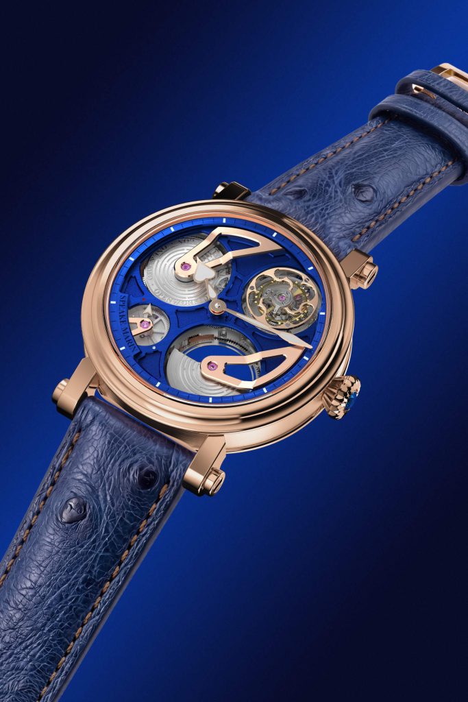 Speake Marin’s Tourbillon Royal Blue - Openworked calm in 5N gold