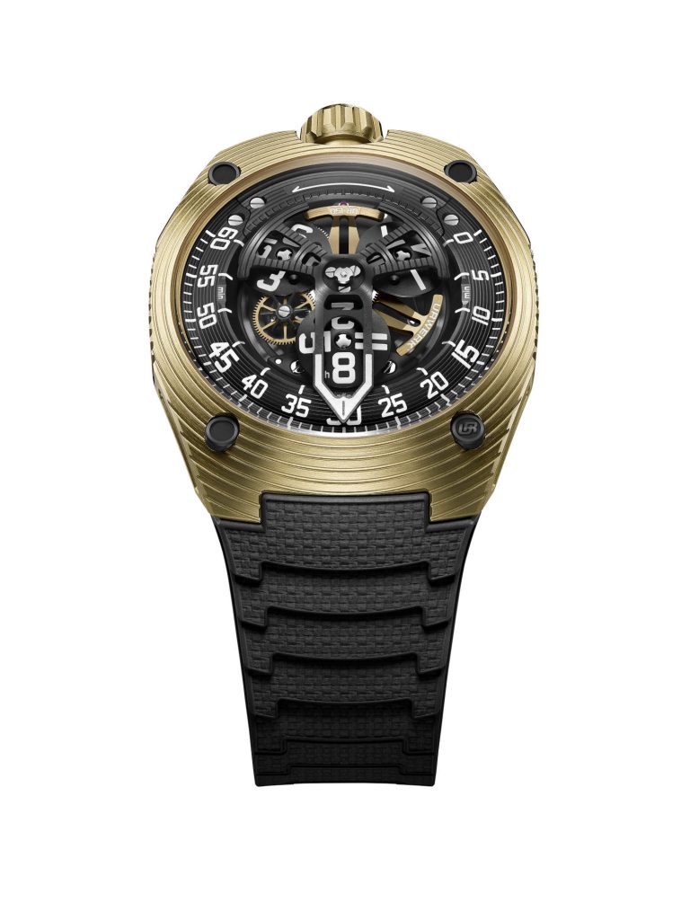 URWERK UR-150 Golden Scorpion - yellow gold, kinetic poise