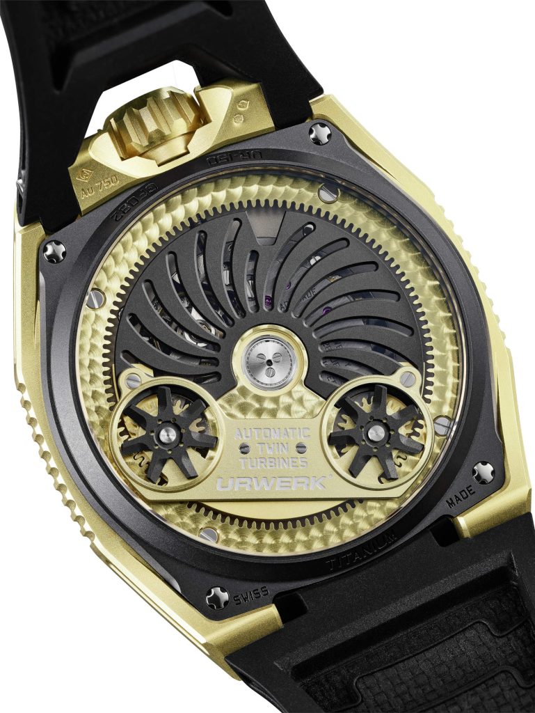 URWERK UR-150 Golden Scorpion - yellow gold, kinetic poise