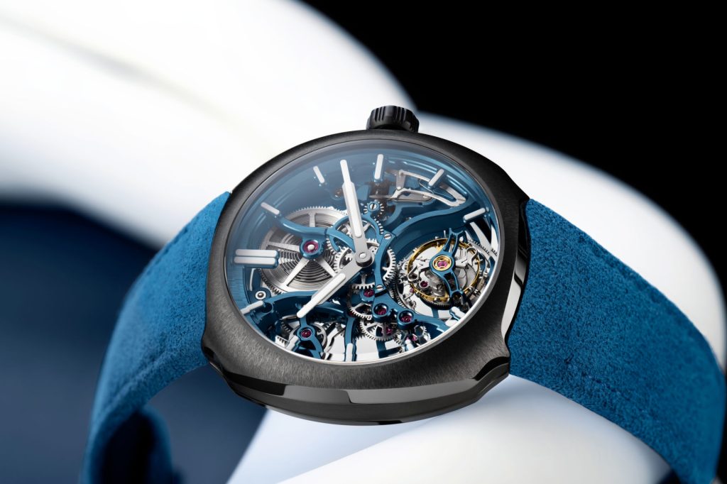 Moser Streamliner Tourbillon Skeleton Ceramic Alpine - Form Meets Material