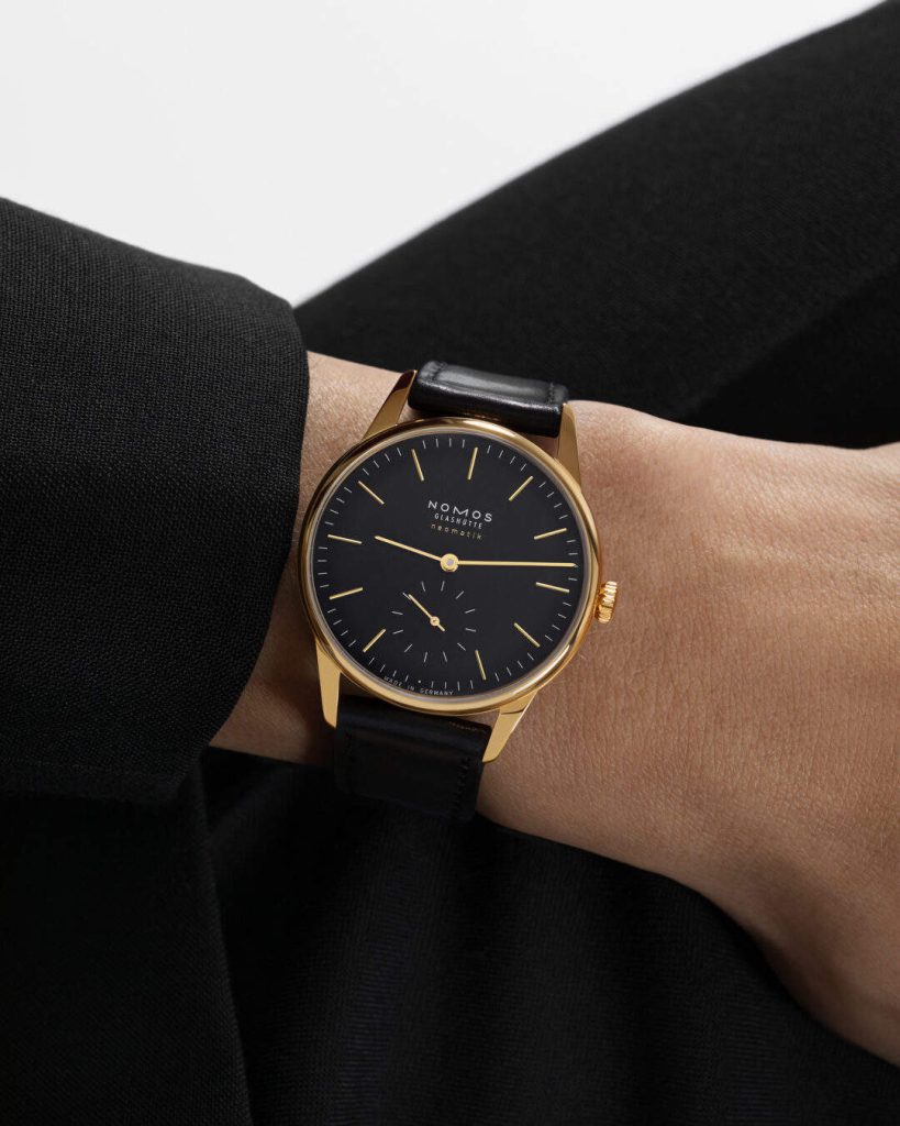 Orion gold neomatik new black - NOMOS refines the dress watch