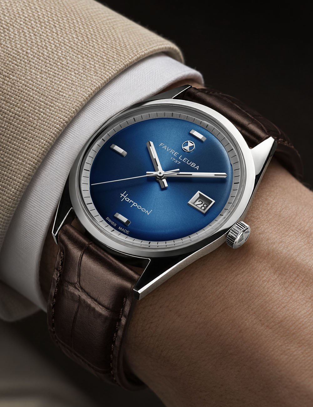 Favre Leuba Harpoon Revival Adds Blue and Black Dials