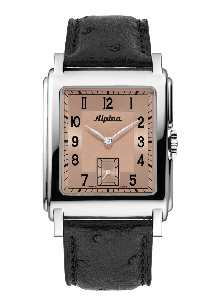 Alpina’s lone Art Deco square for ELA – the Heritage Alpiner Carrée Automatic, in salmon