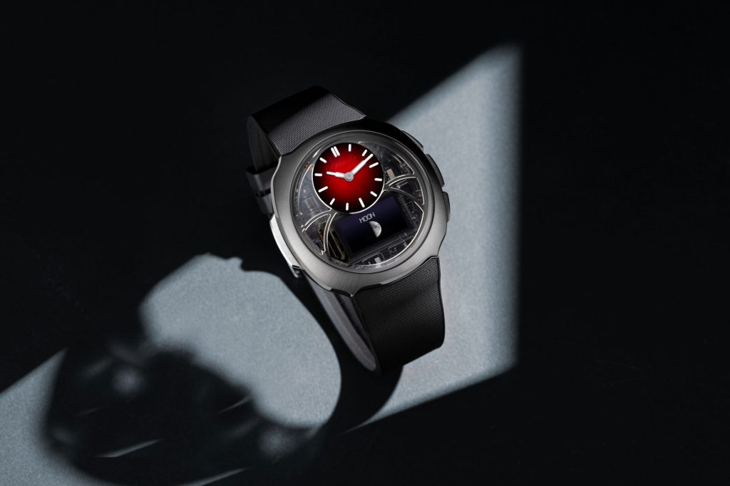 Off-Grid by H. Moser & Cie - a digital watch with mechanical manners