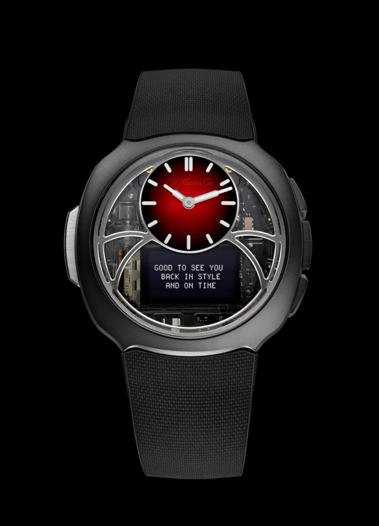 Off-Grid by H. Moser & Cie - a digital watch with mechanical manners